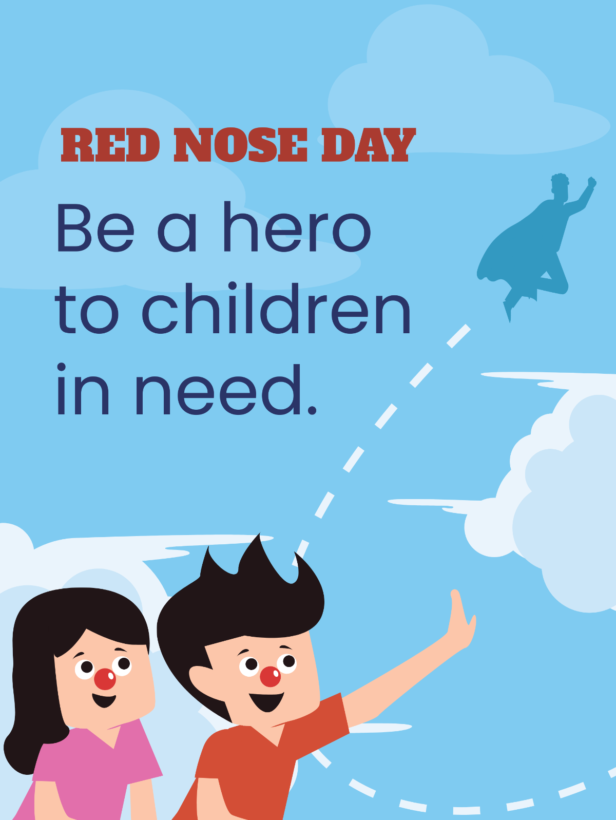 Free  Red Nose Day  Threads Post Template