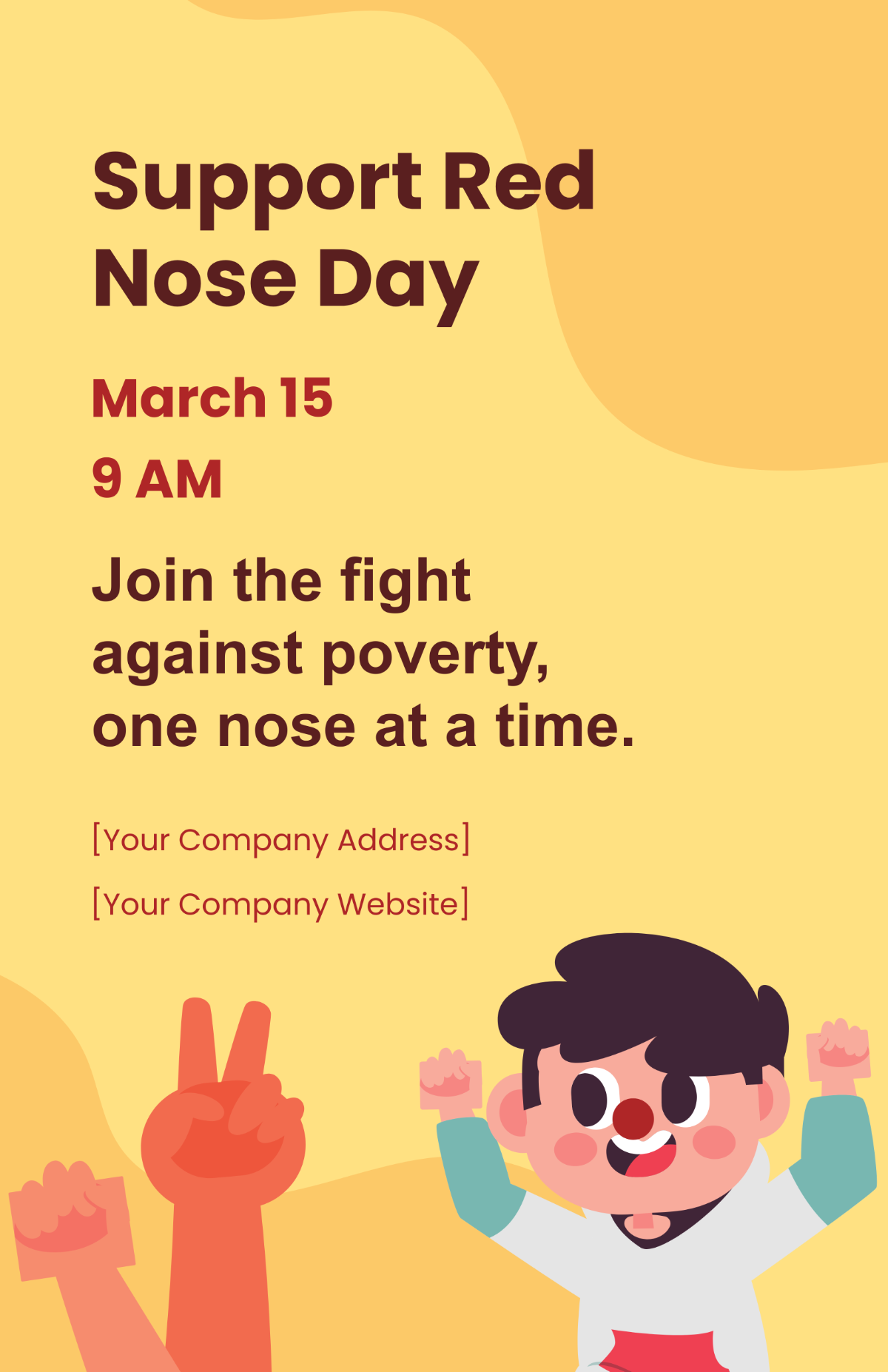 Free  Red Nose Day  Poster Template