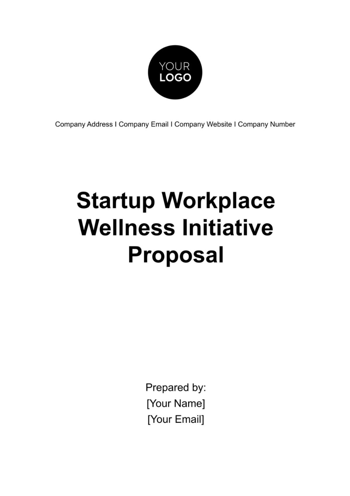 Free Startup Workplace Wellness Initiative Proposal Template