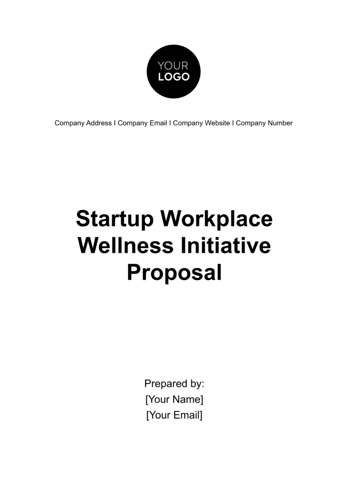 Startup Workplace Wellness Initiative Proposal Template - Edit Online & Download