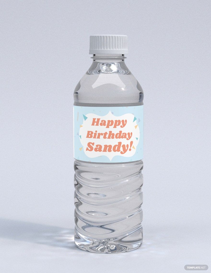 Birthday Bottle Label Template