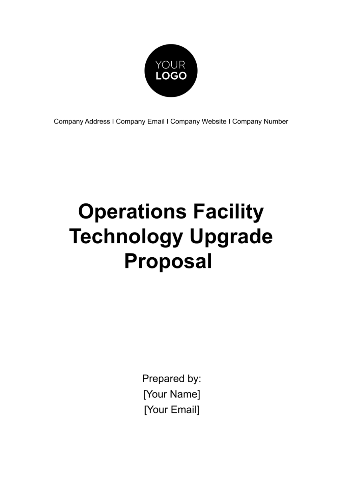Free Operations Facility Technology Upgrade Proposal Template