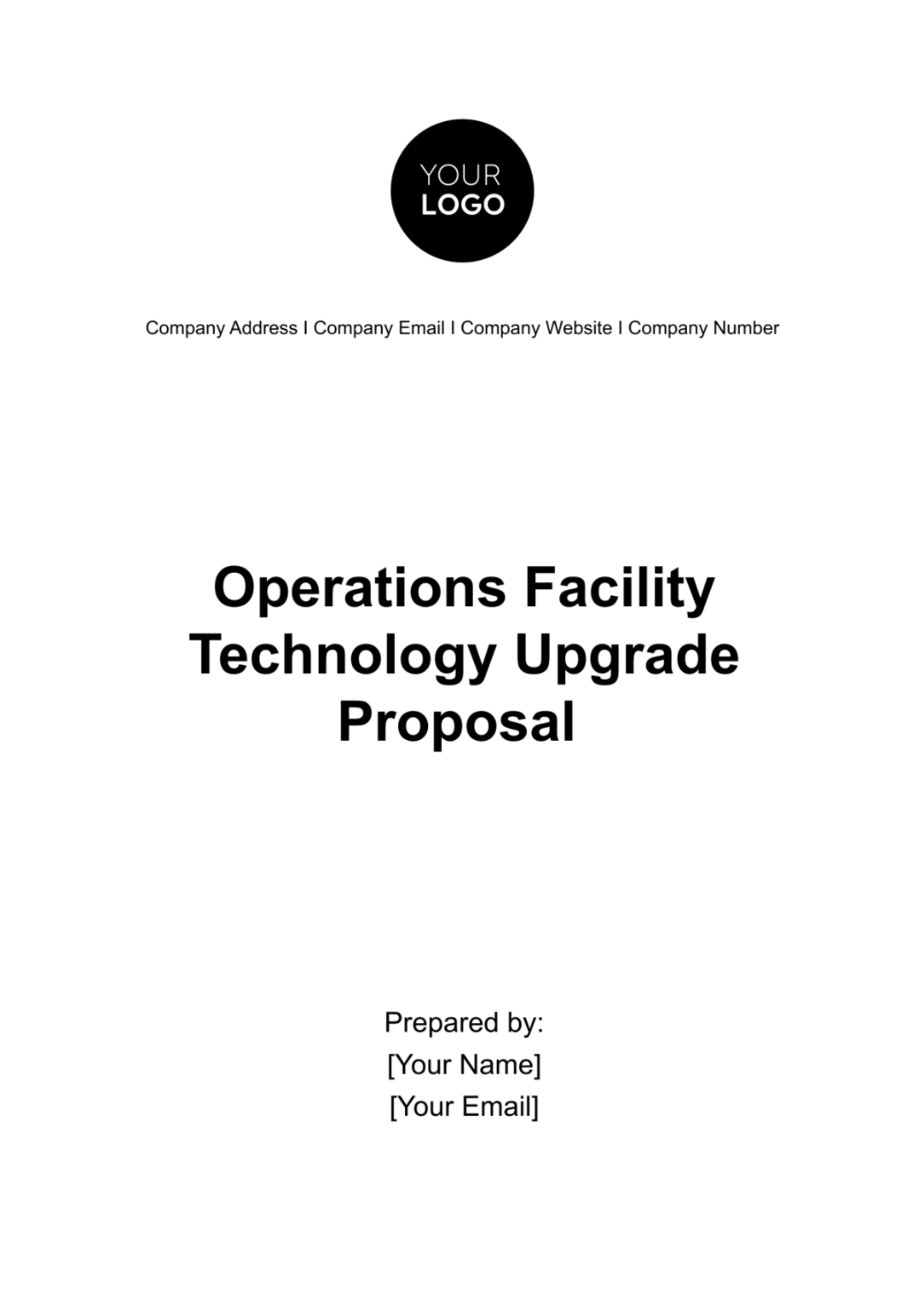 Operations Facility Technology Upgrade Proposal Template - Edit Online & Download