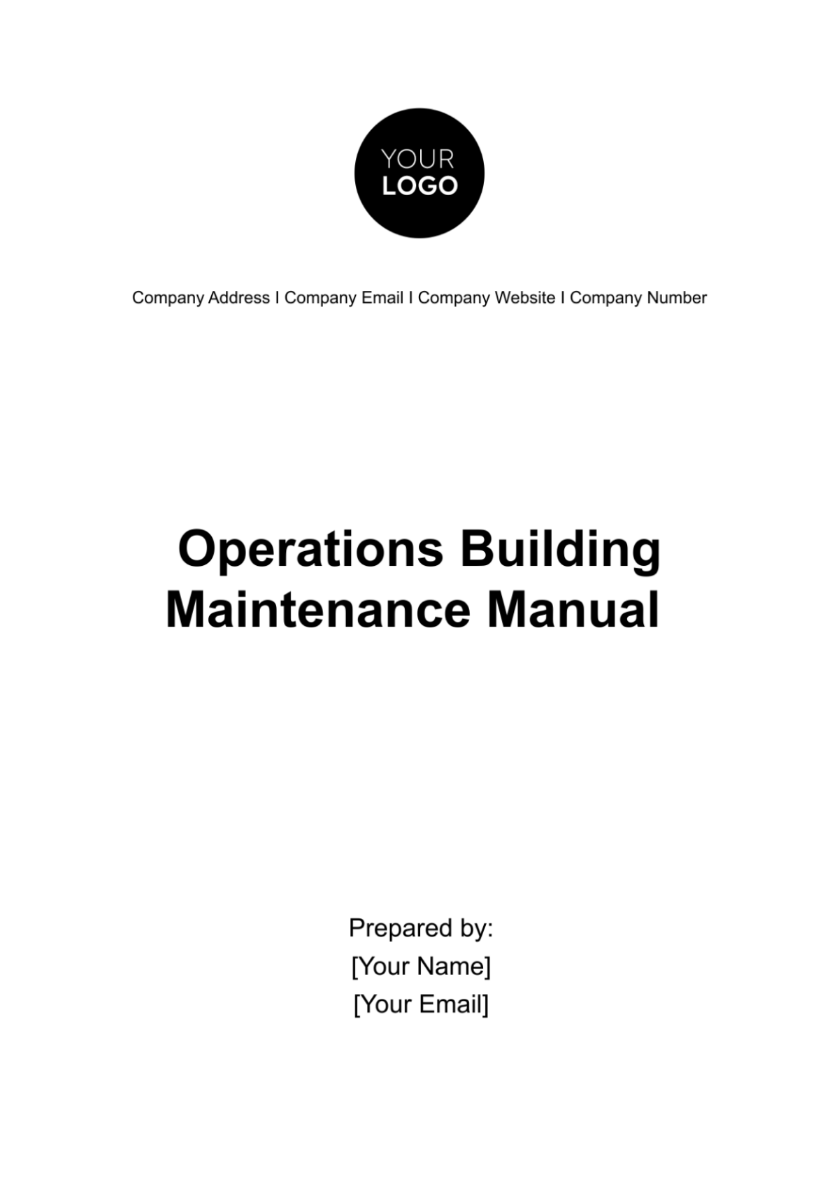 Operations Building Maintenance Manual Template