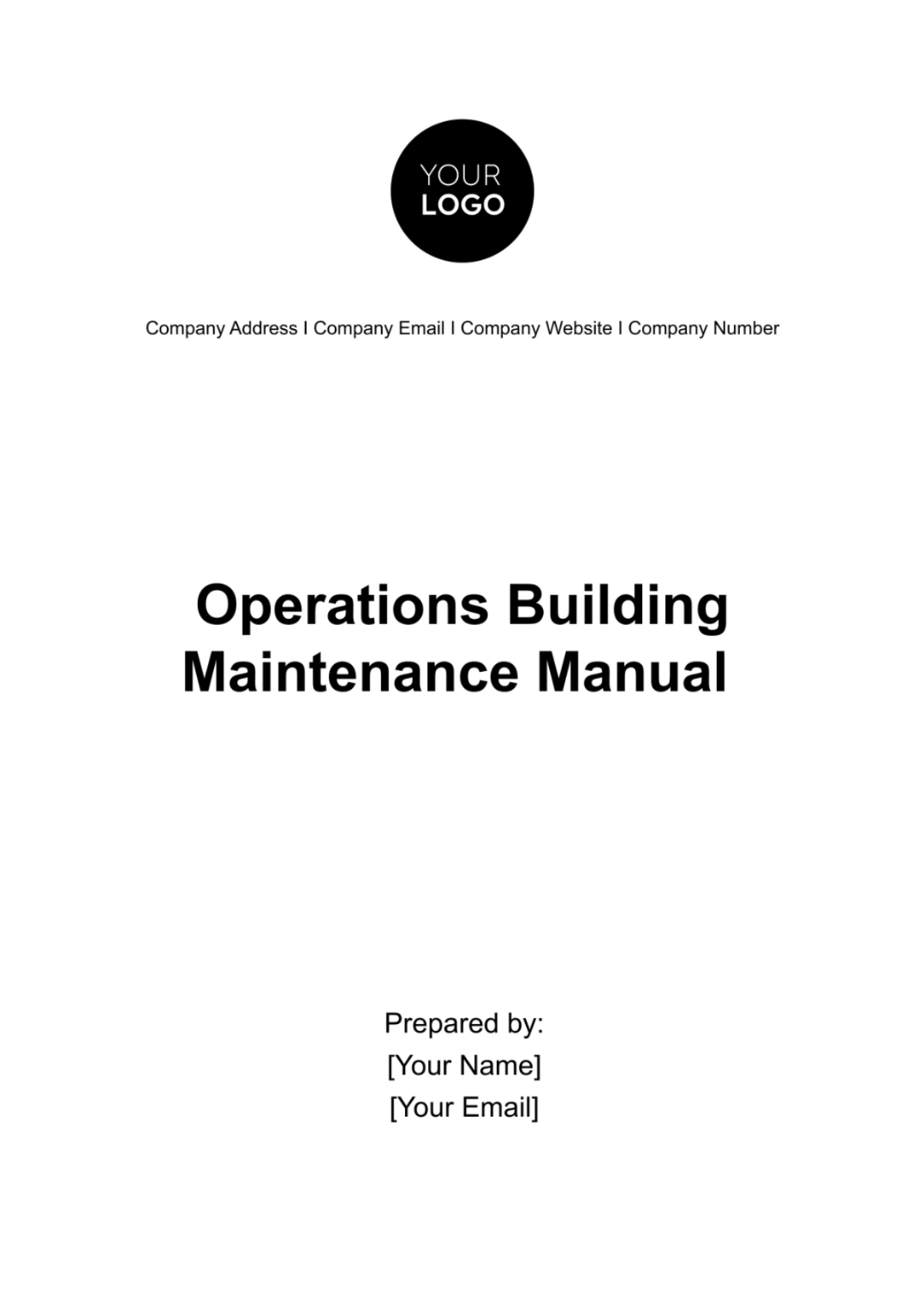 Operations Building Maintenance Manual Template - Edit Online & Download