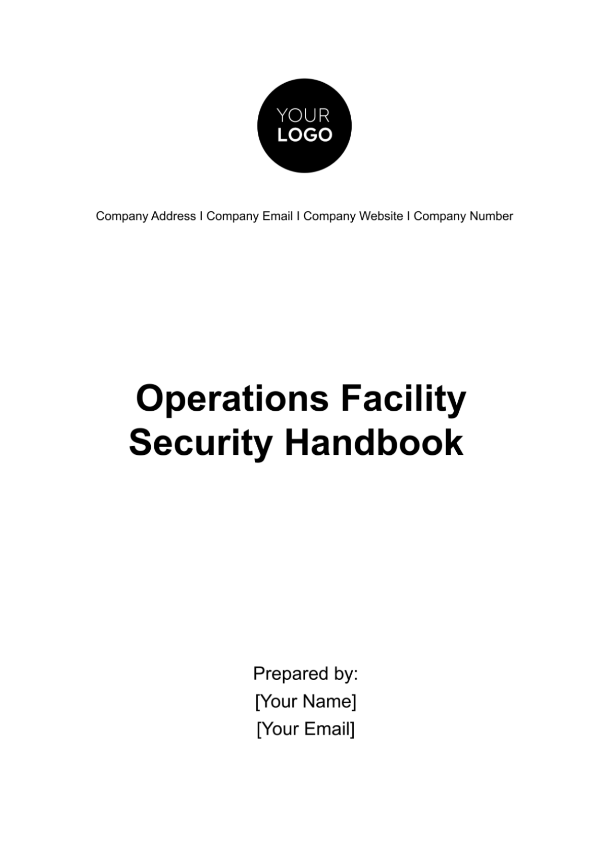 Free Operations Facility Security Handbook Template