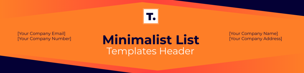 Minimalist List Templates Header