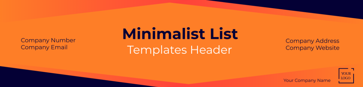 Minimalist List Templates Header