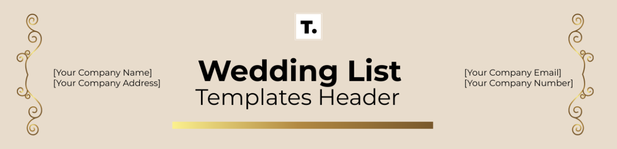Wedding List Templates Header