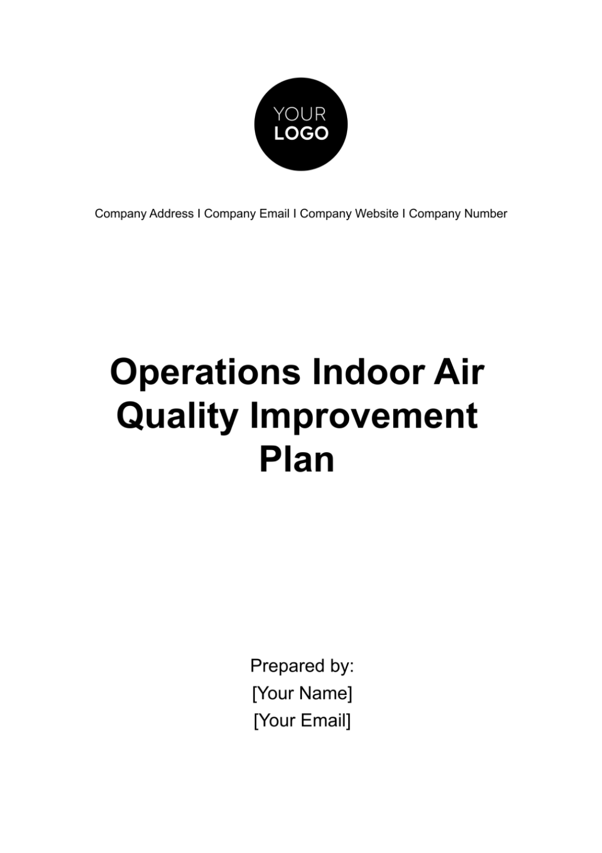 Free Operations Indoor Air Quality Improvement Plan Template