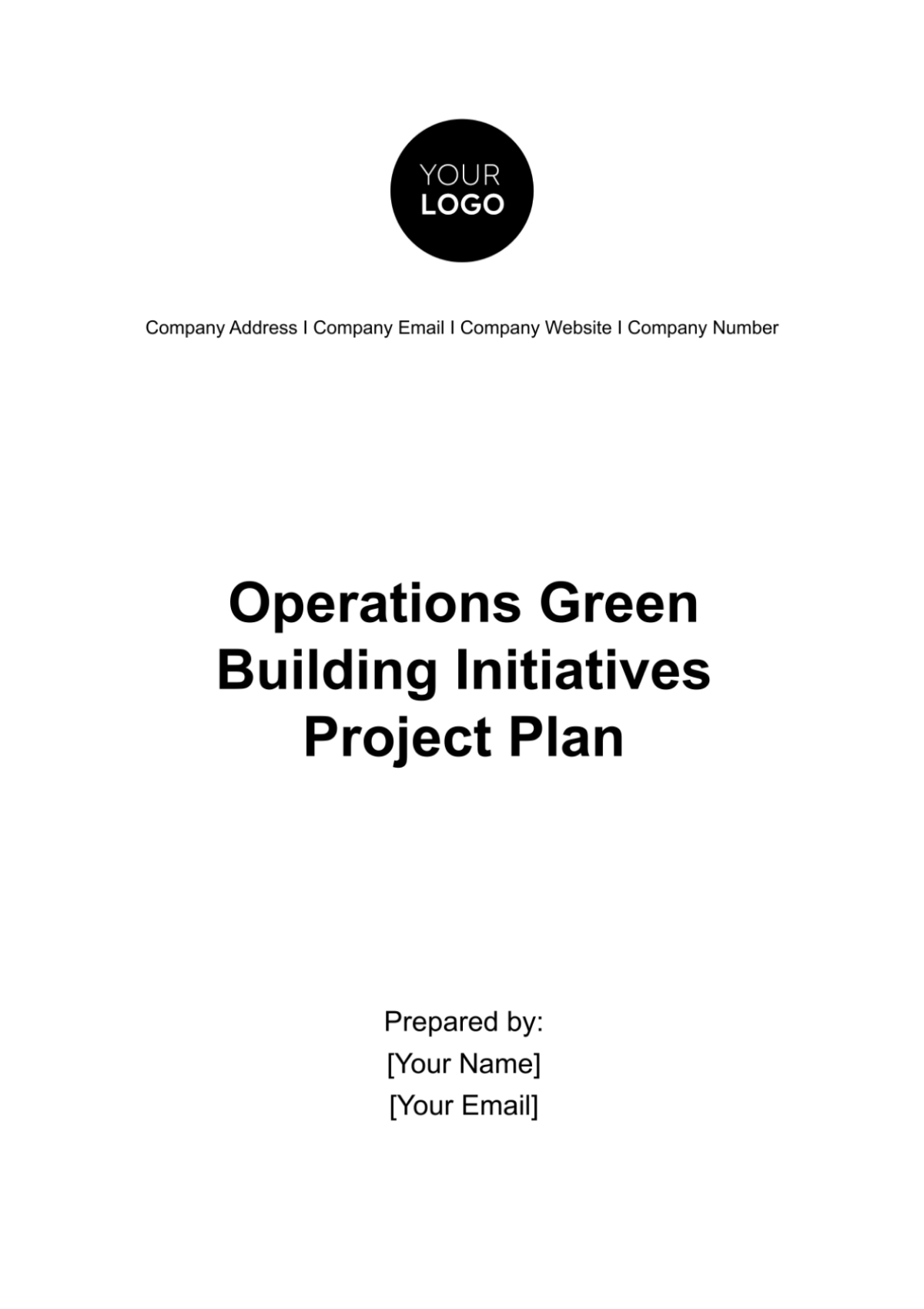 Operations Green Building Initiatives Project Plan Template