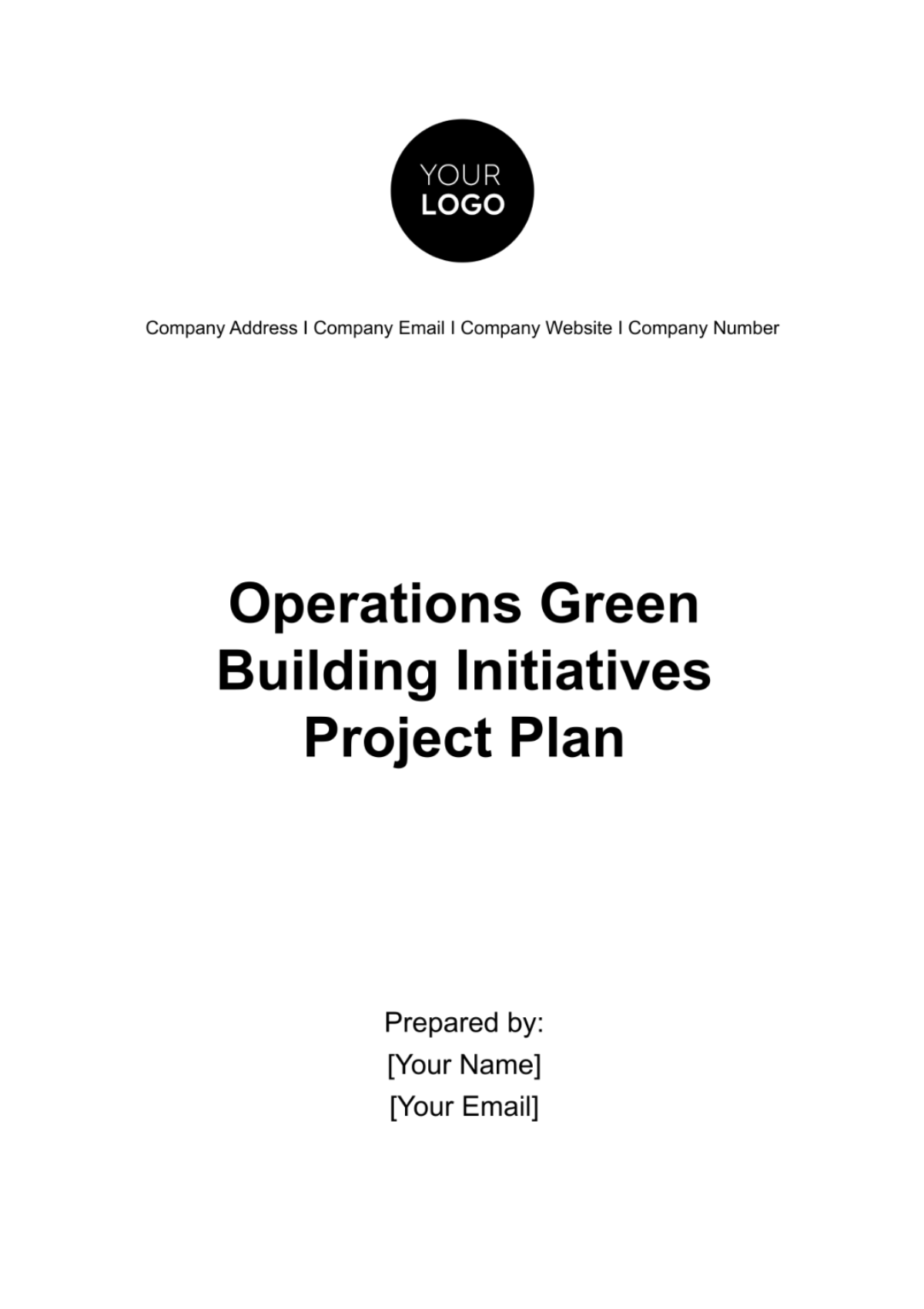 Operations Green Building Initiatives Project Plan Template - Edit Online & Download