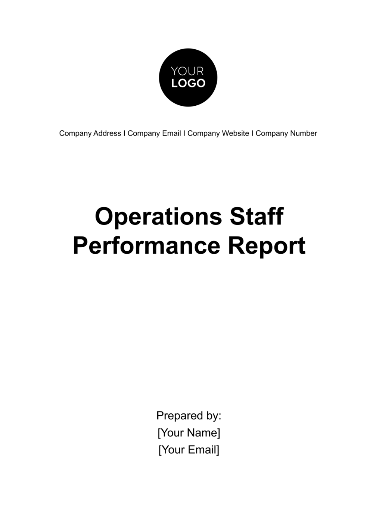 Free Operations Staff Performance Report Template