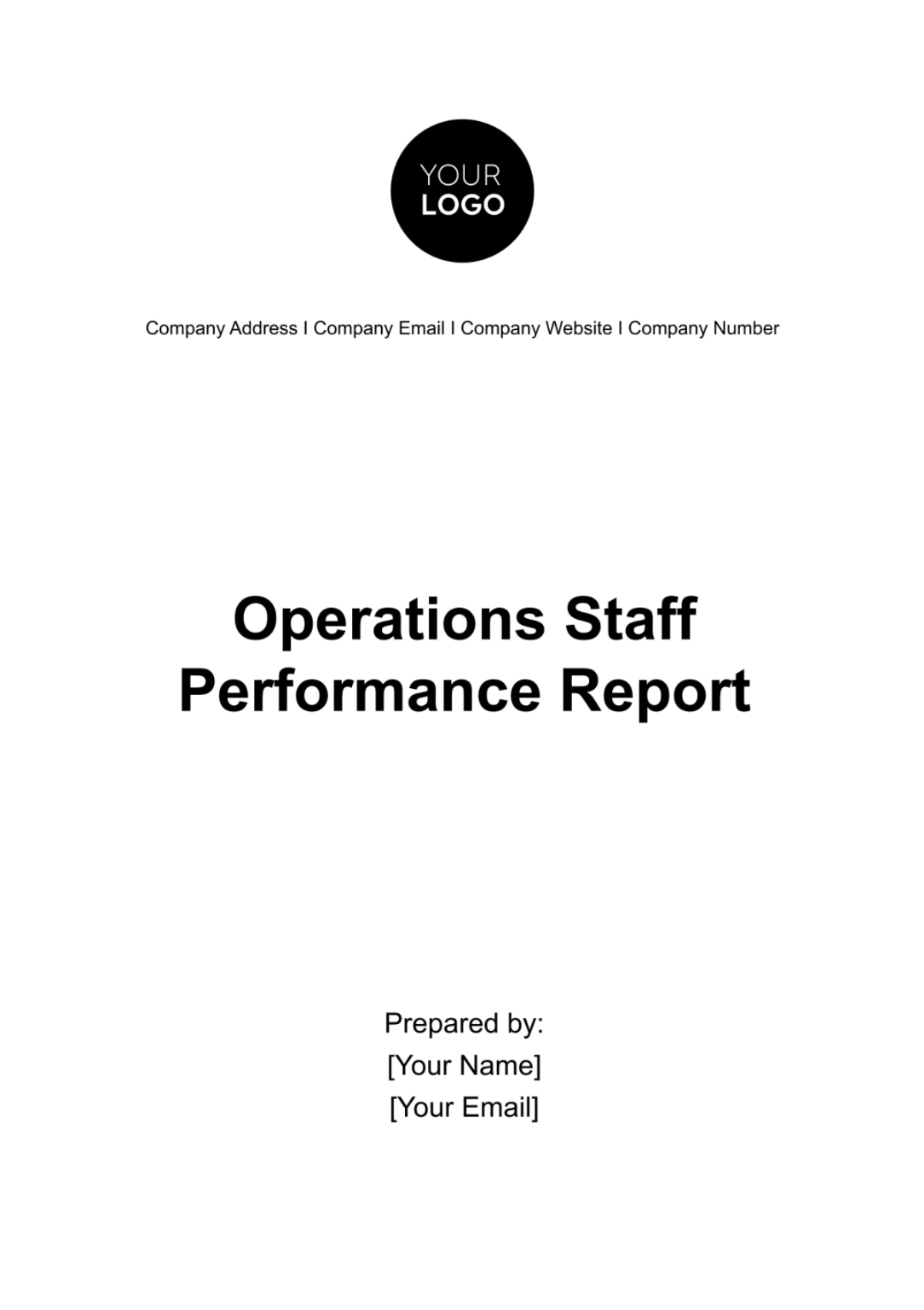 Operations Staff Performance Report Template - Edit Online & Download