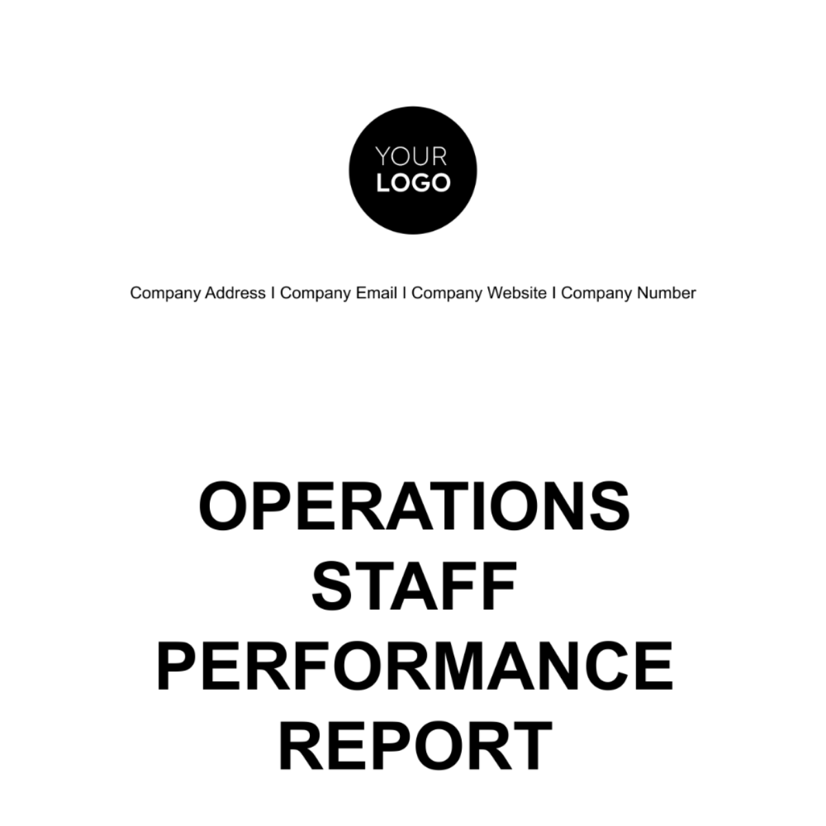 Operations Staff Performance Report Template - Edit Online & Download