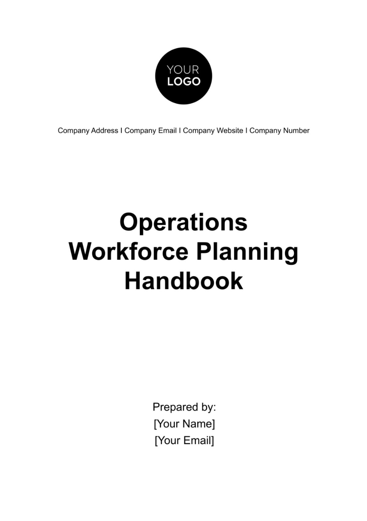 Operations Workforce Planning Handbook Template - Edit Online & Download