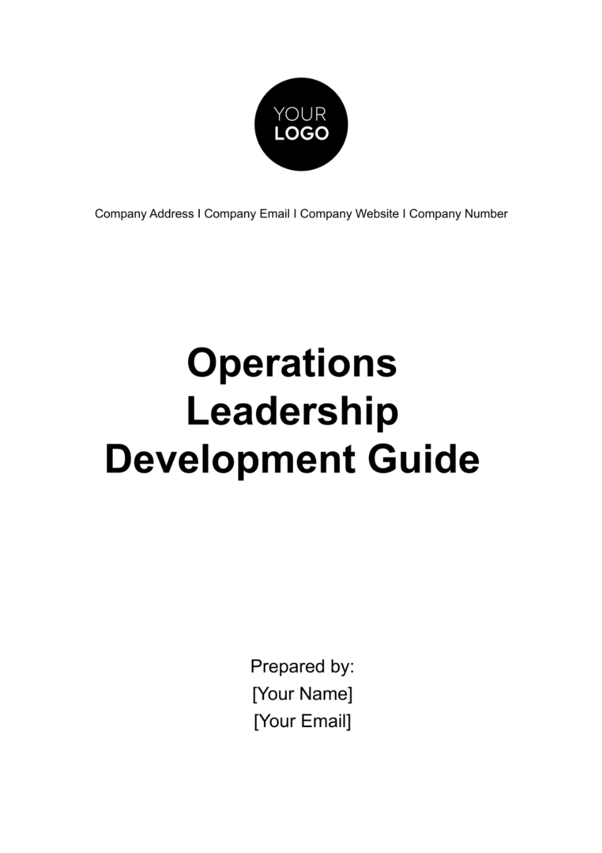 Operations Leadership Development Guide Template - Edit Online & Download