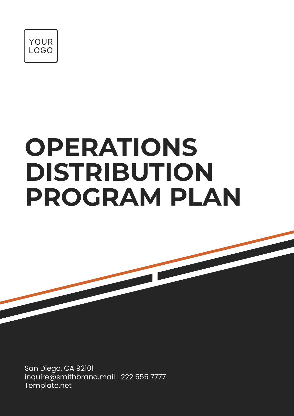 Operations Distribution Program Plan Template