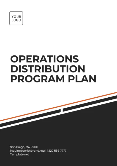 Free Operations Distribution Program Plan Template to Edit Online