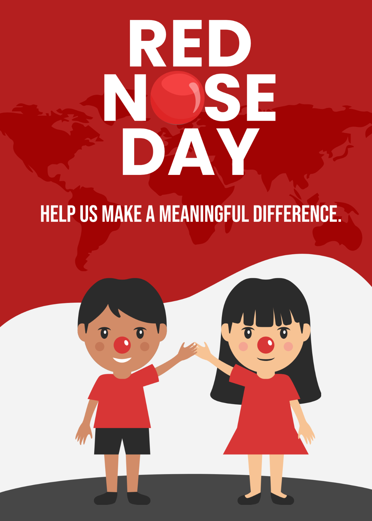 Red Nose Day Invitation Card Template