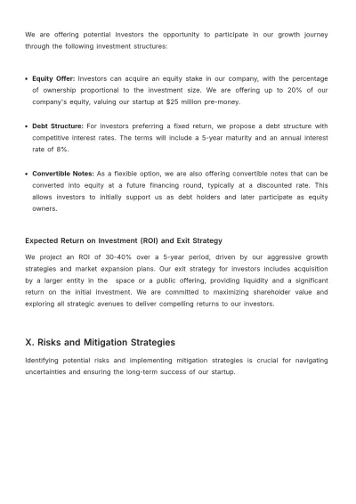 Free Startup Investment Proposal Template to Edit Online
