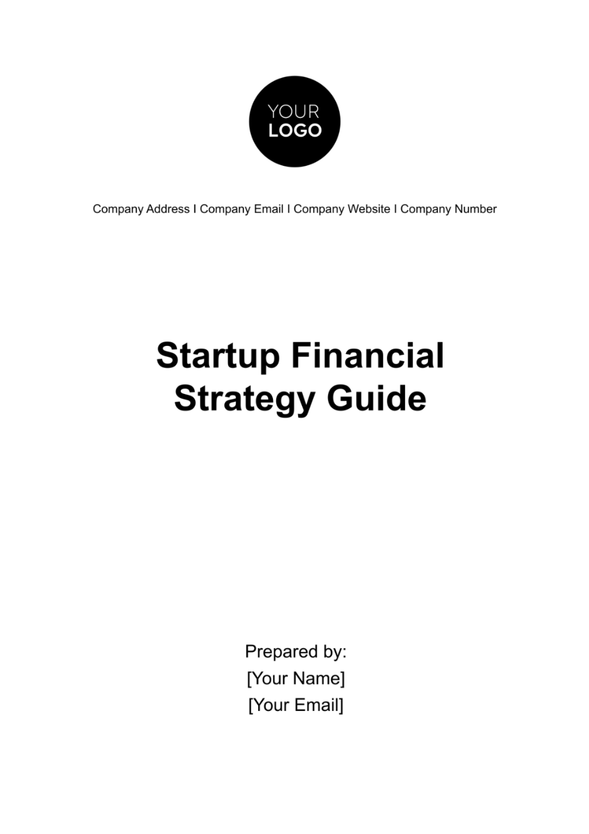 Startup Financial Strategy Guide Template