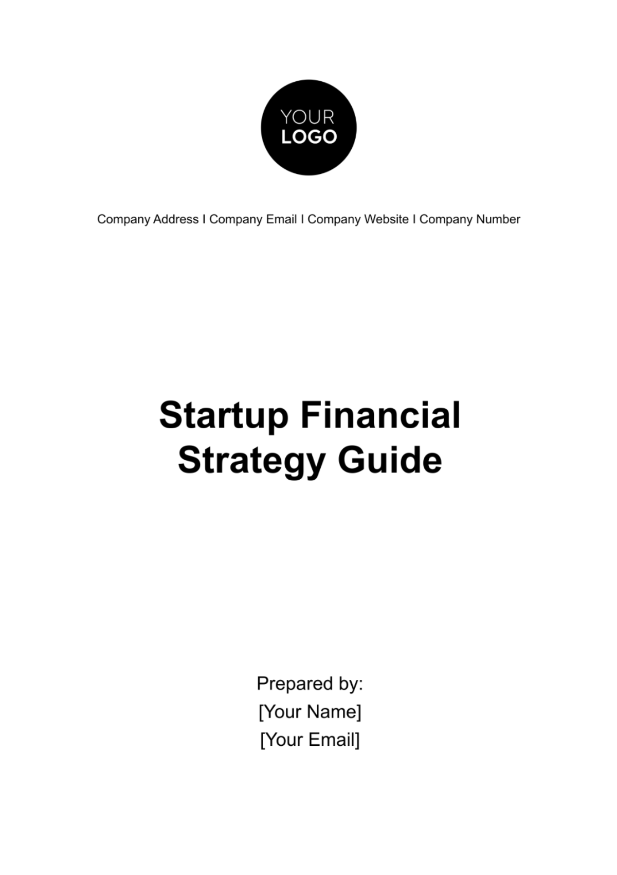 Startup Financial Strategy Guide Template