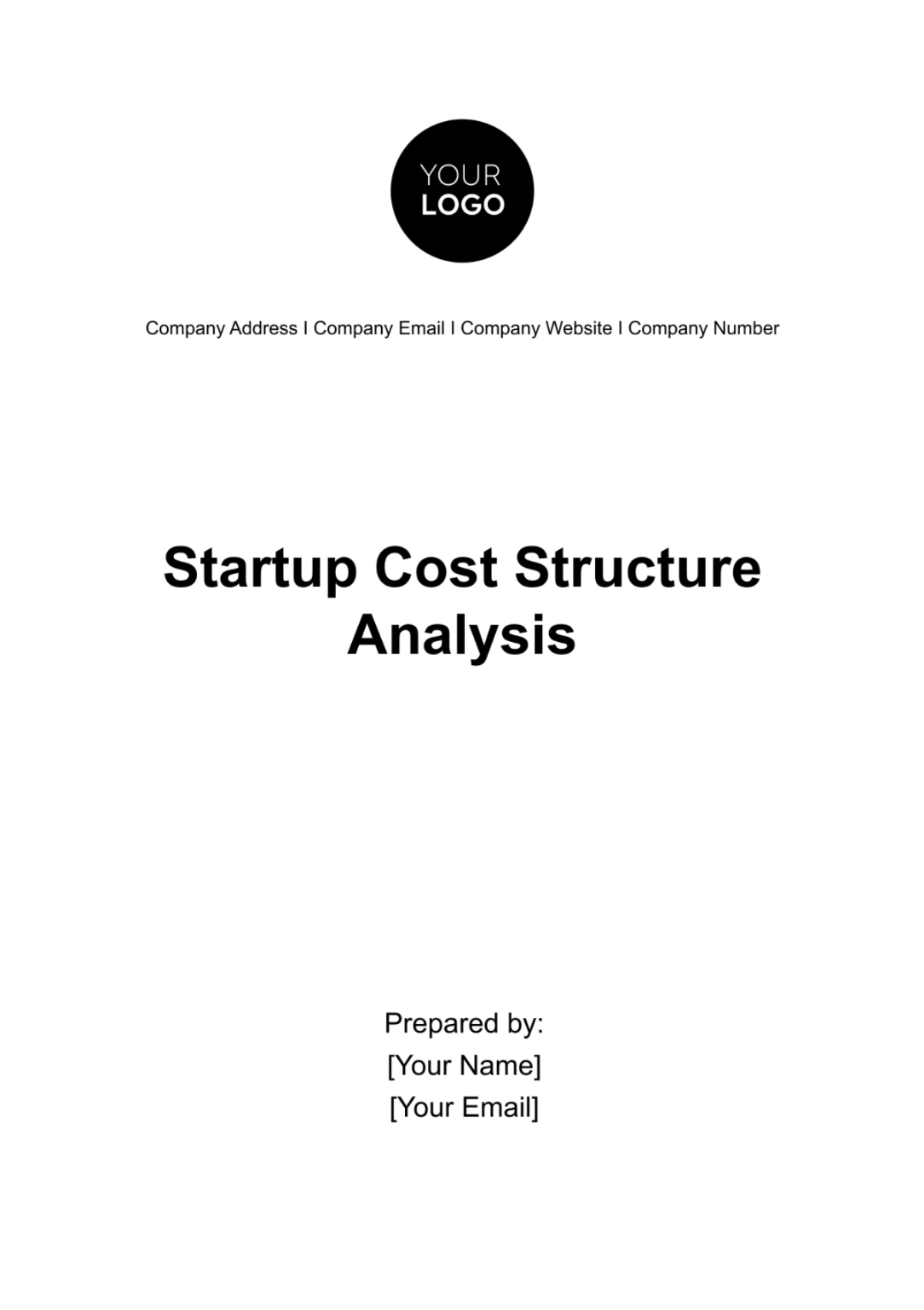 Startup Cost Structure Analysis Template