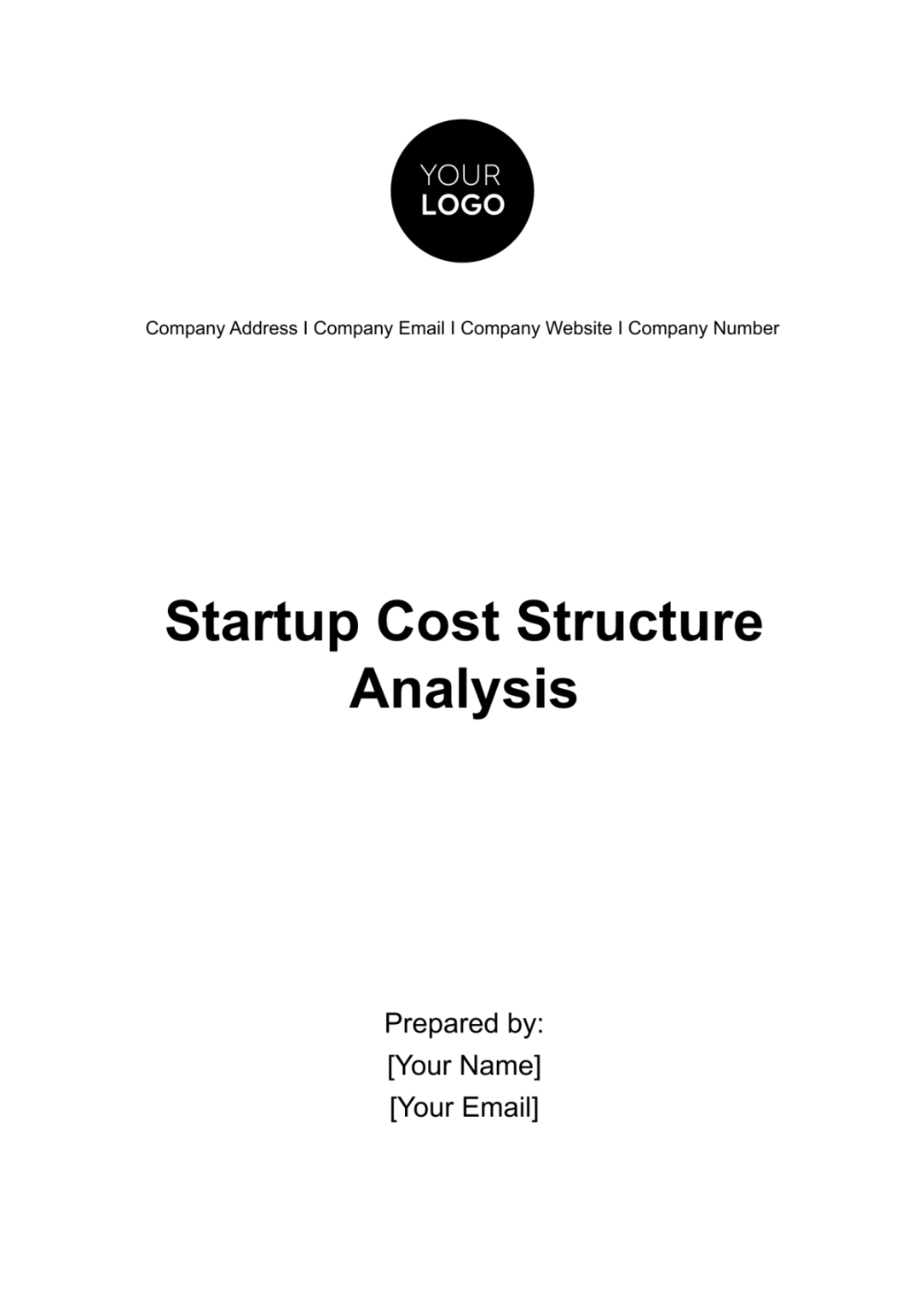 Startup Cost Structure Analysis Template - Edit Online & Download