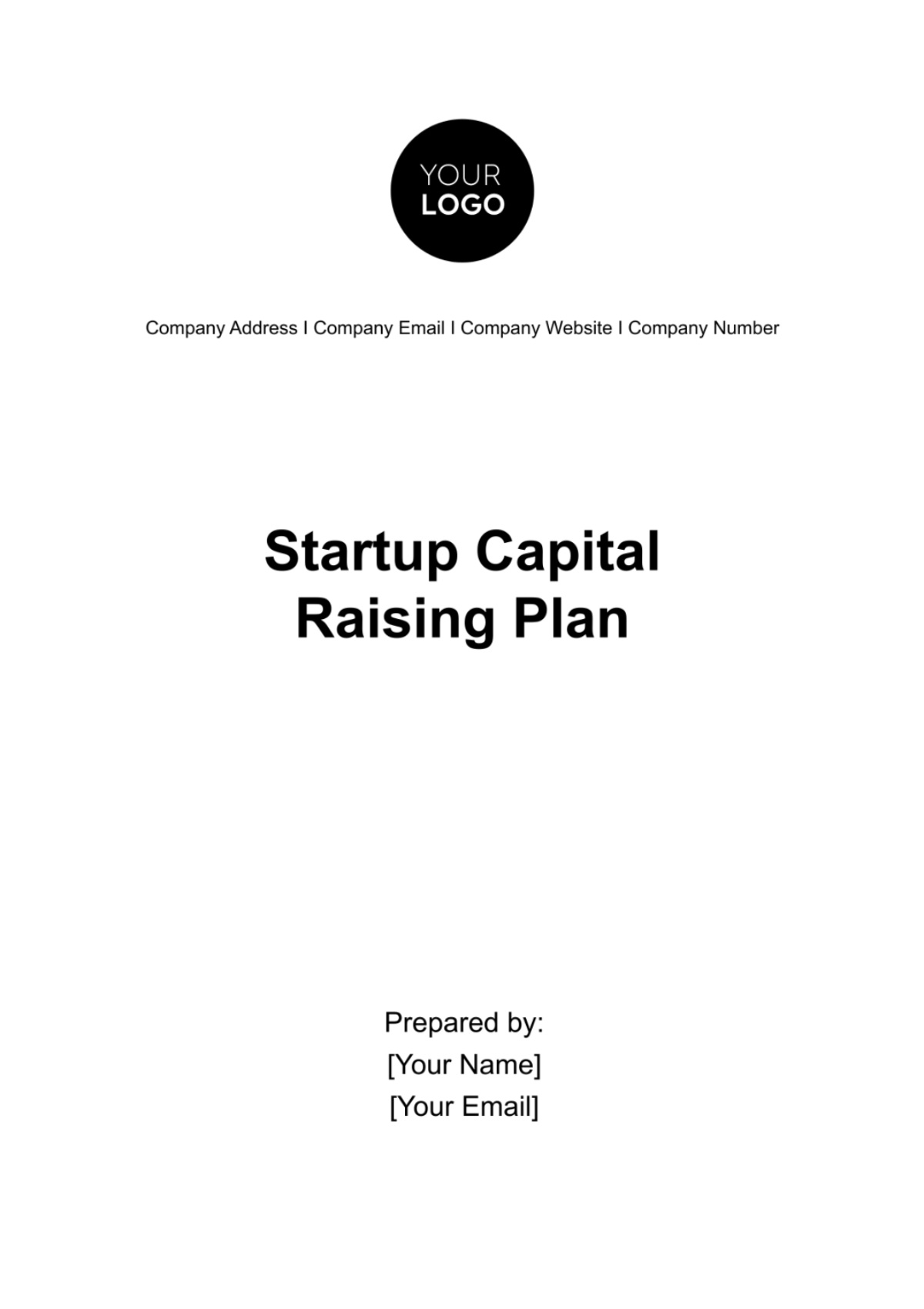 Startup Capital Raising Plan Template