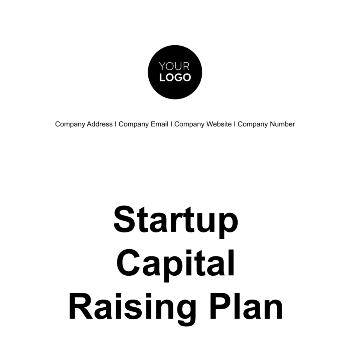 Startup Capital Raising Plan Template - Edit Online & Download