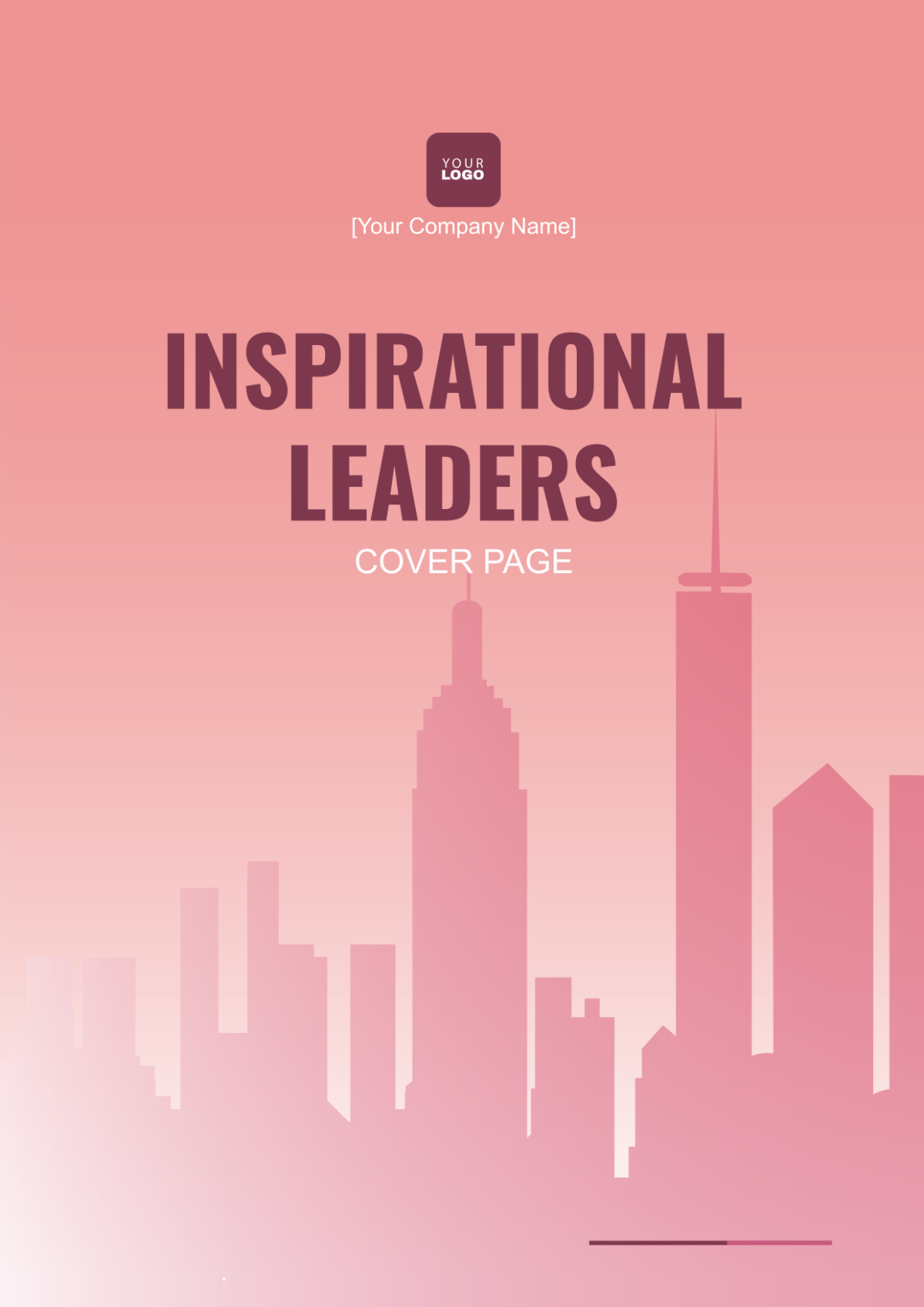 Inspirational Leaders Cover Page Template