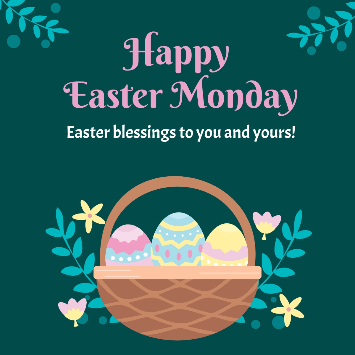 Free Easter Monday LinkedIn Post Template