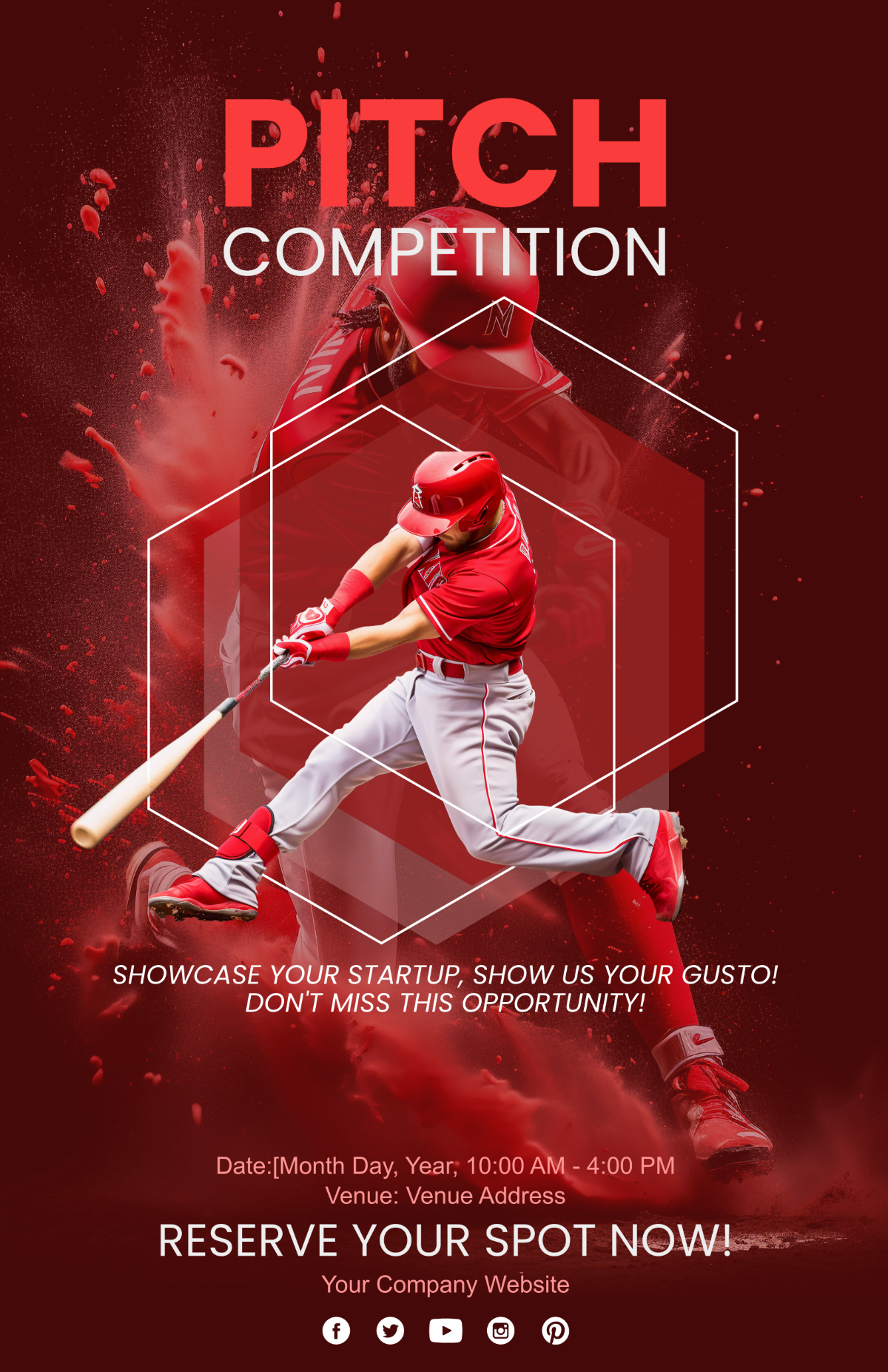 Free Pitch Competition Poster Template