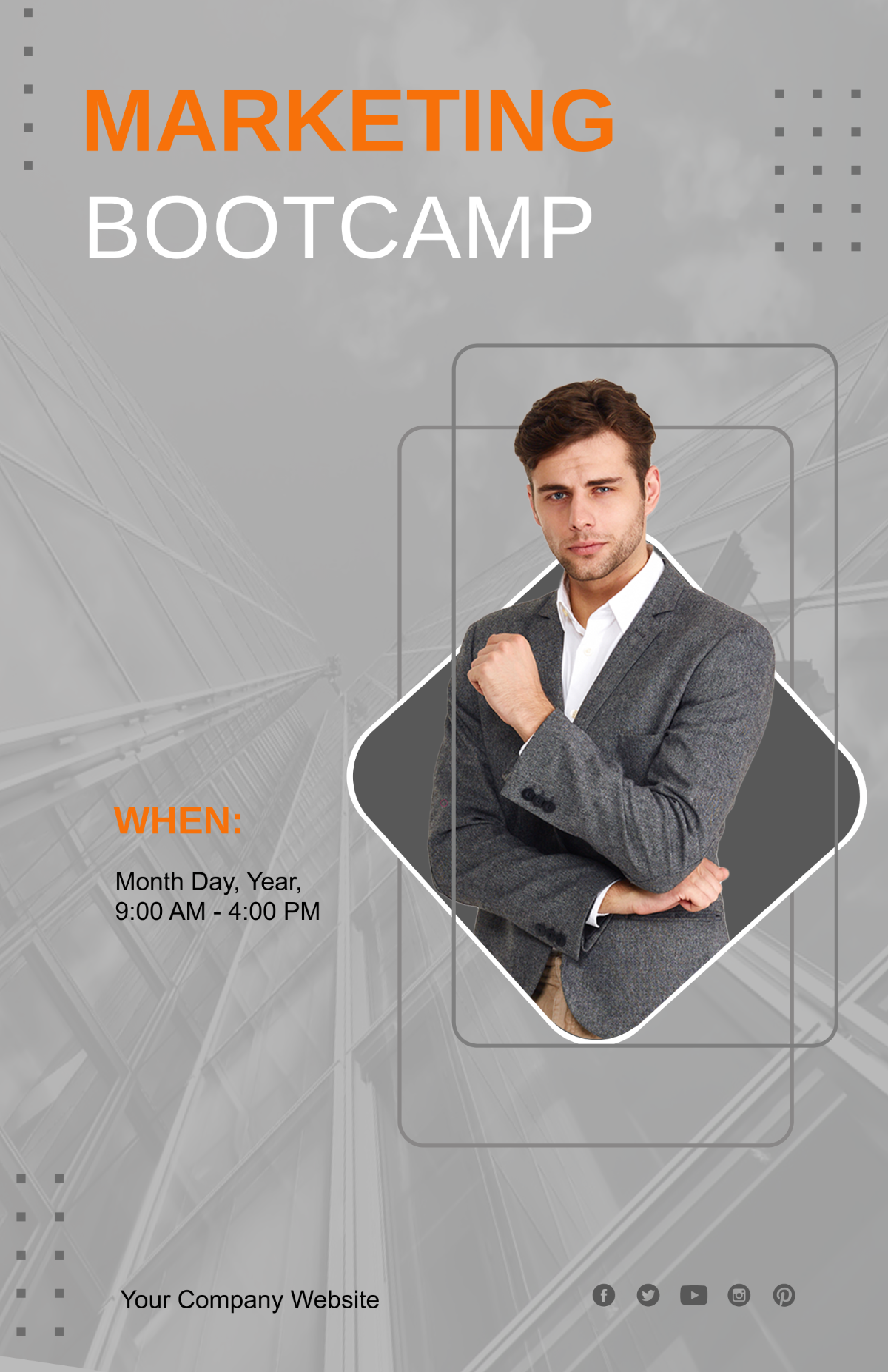 Free Marketing Bootcamp Poster Template