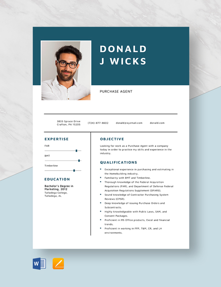 Resume template purchase