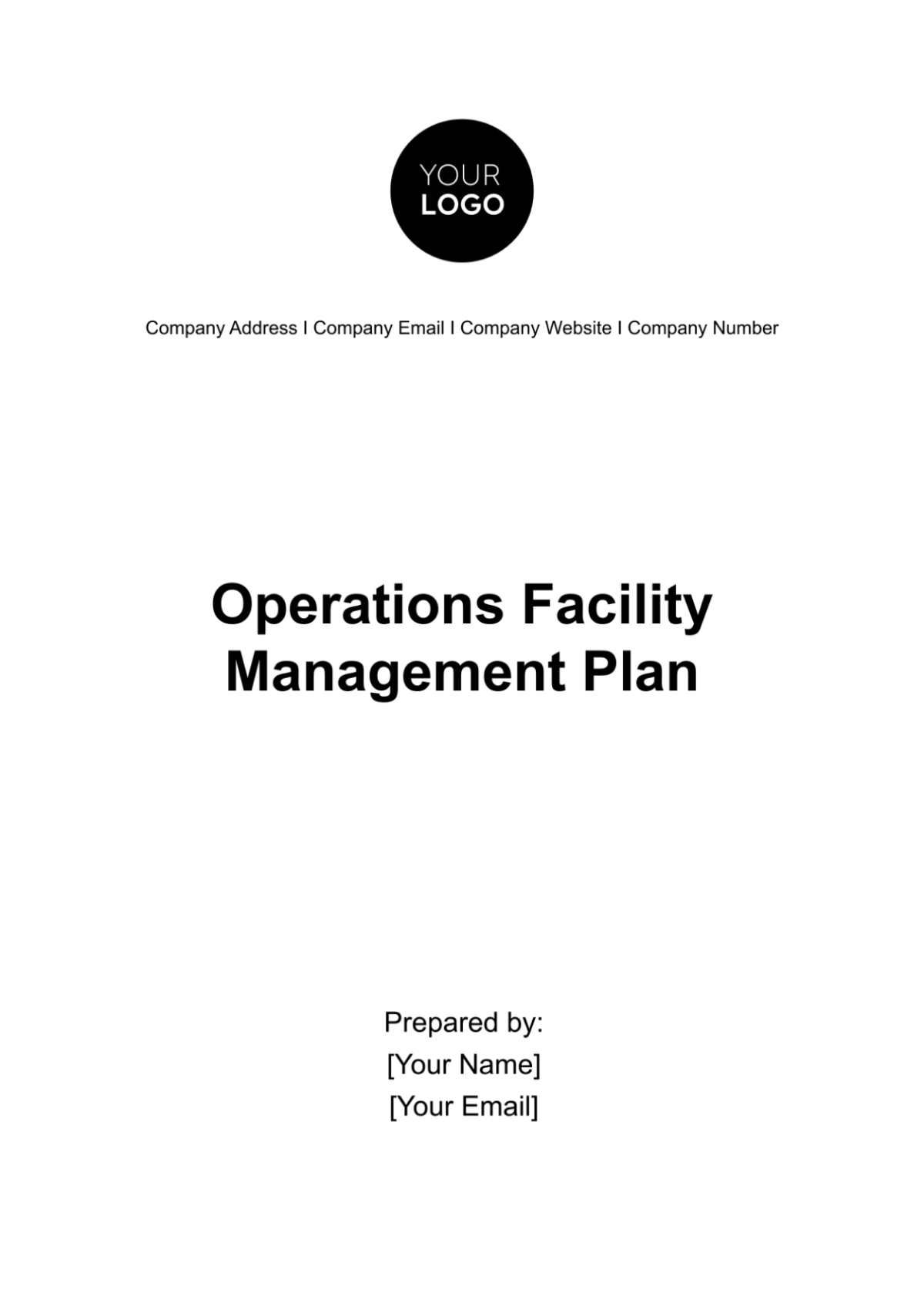 Free Operations Facility Management Plan Template