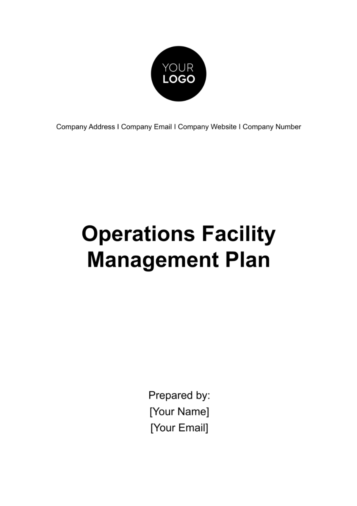 Operations Facility Management Plan Template - Edit Online & Download