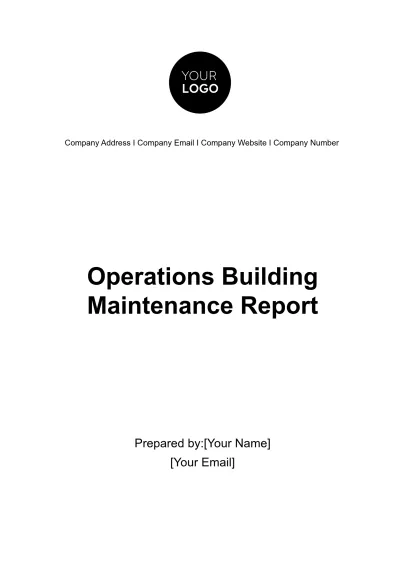 Free Operations Building Maintenance Report Template to Edit Online