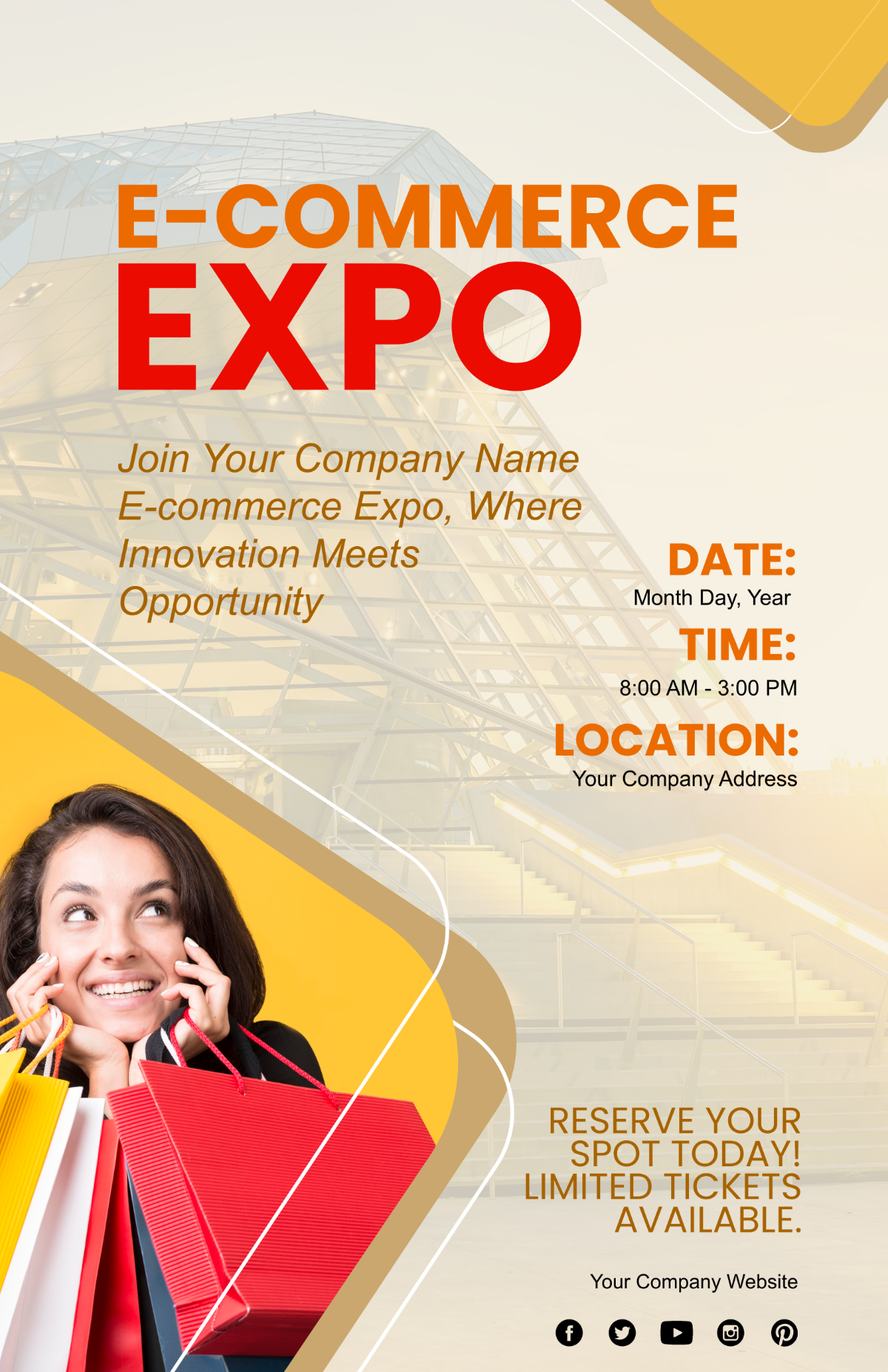 Free E-commerce Expo Poster Template