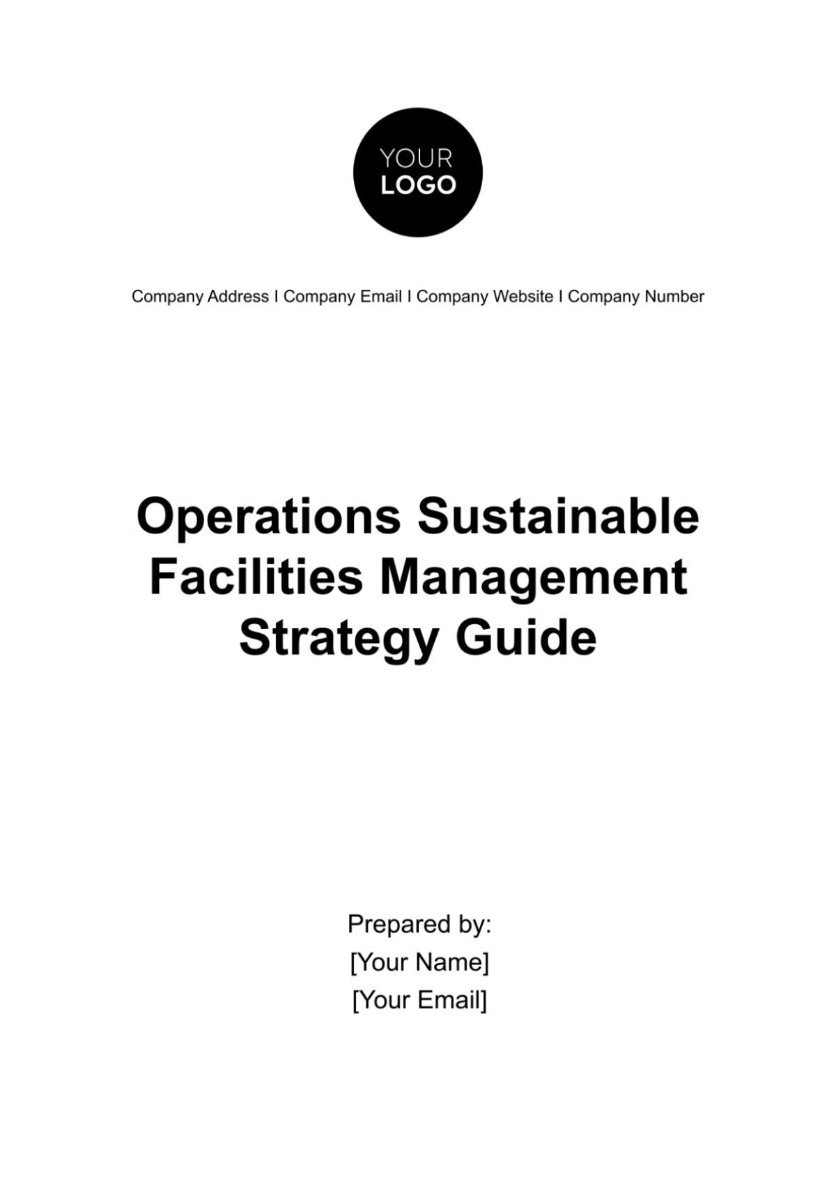 Operations Sustainable Facilities Management Strategy Guide Template