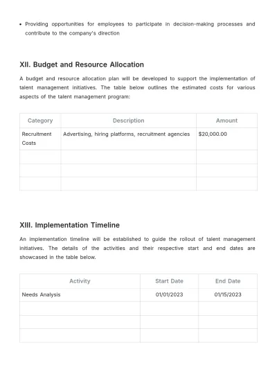 Free Detailed Operations Talent Management Proposal Template to Edit Online