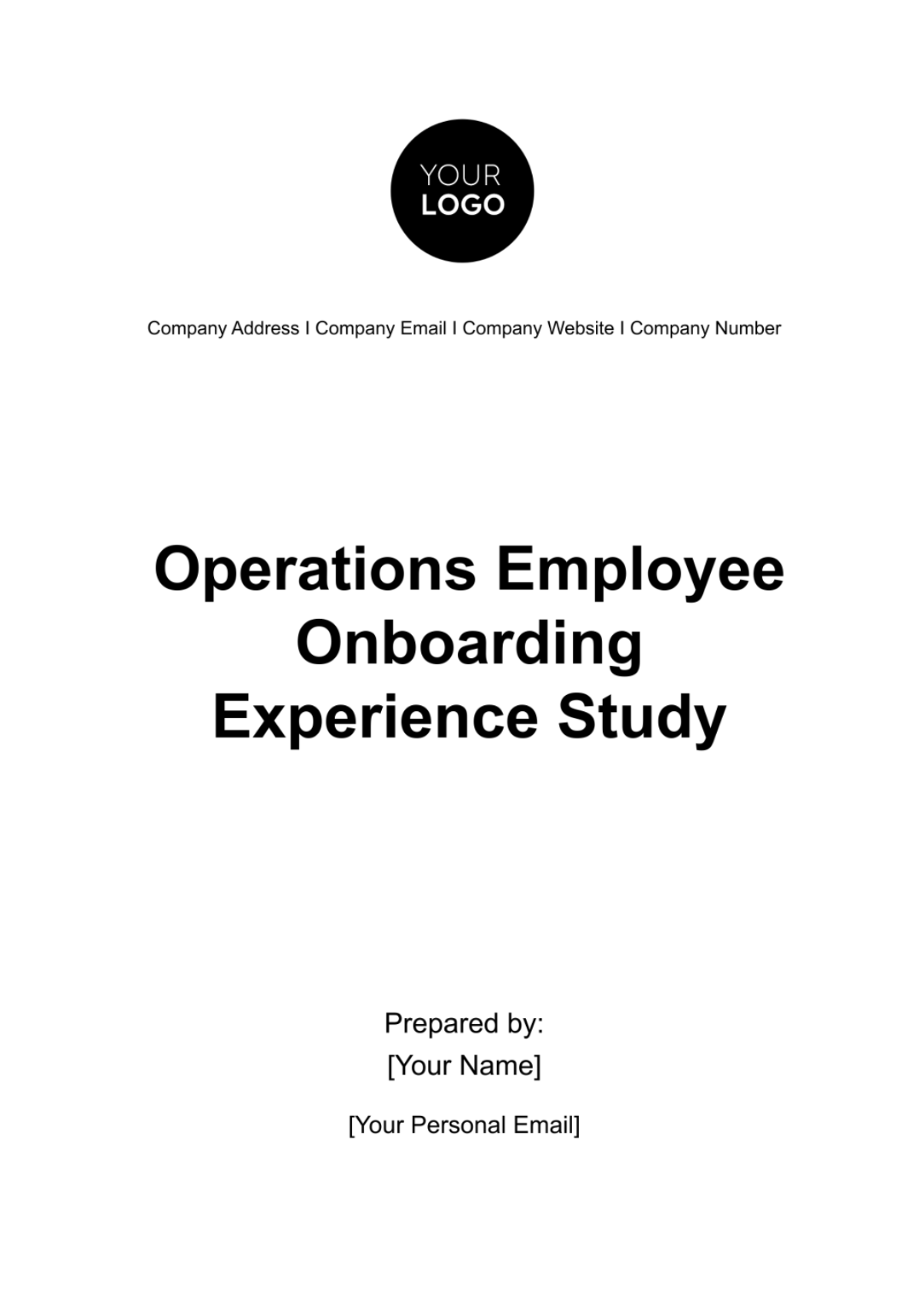 Operations Employee Onboarding Experience Study Template