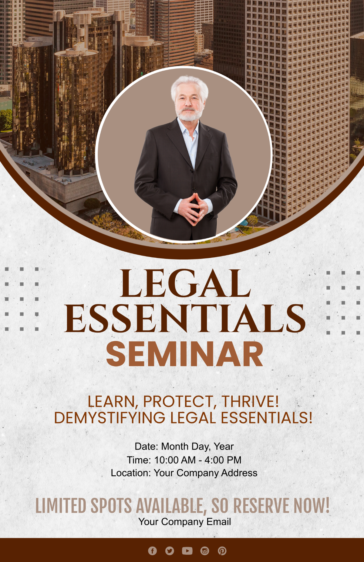 Free Legal Essentials Seminar Poster Template