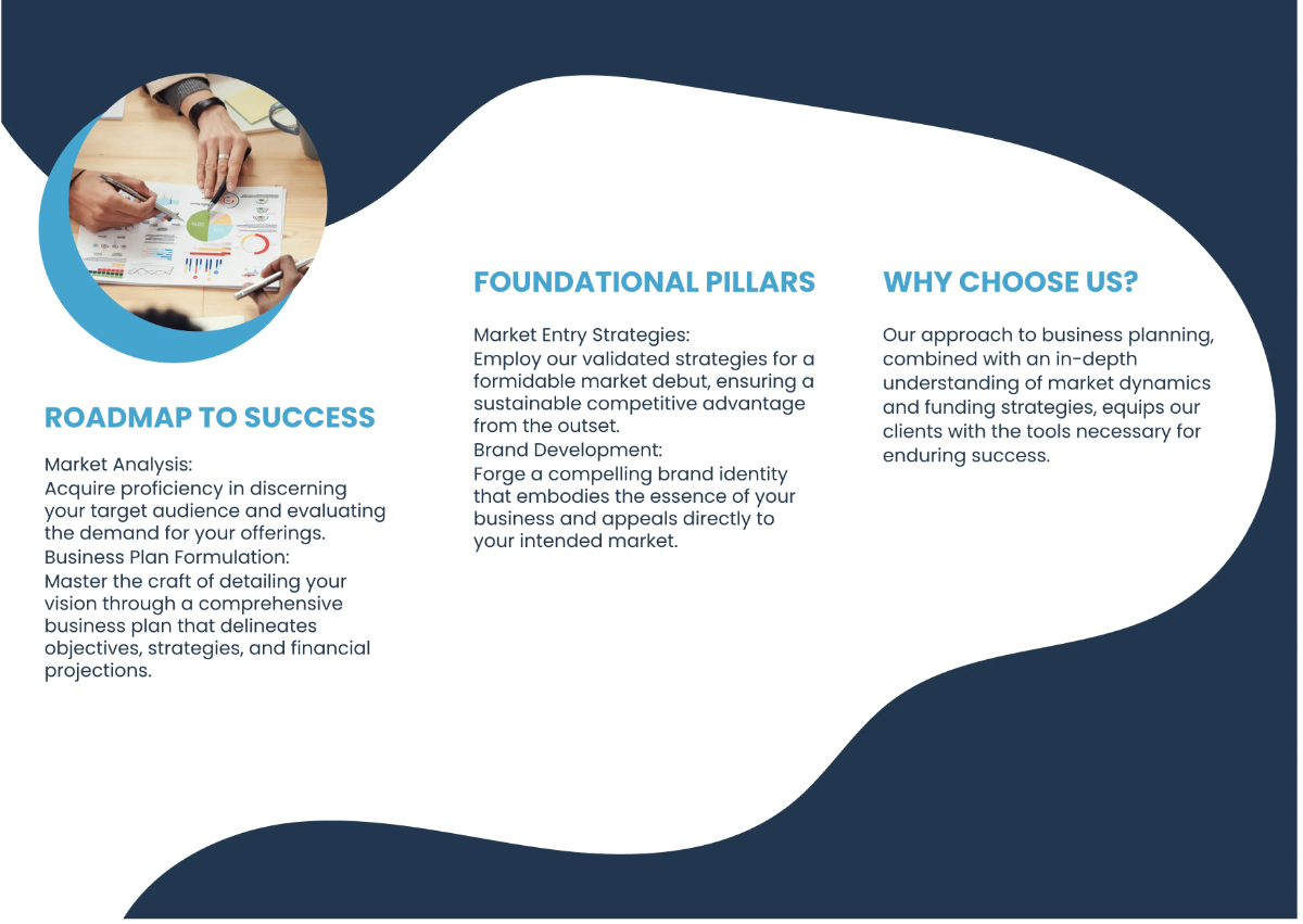 Free Startup Business Planning Guide Pamphlet Template to Edit Online