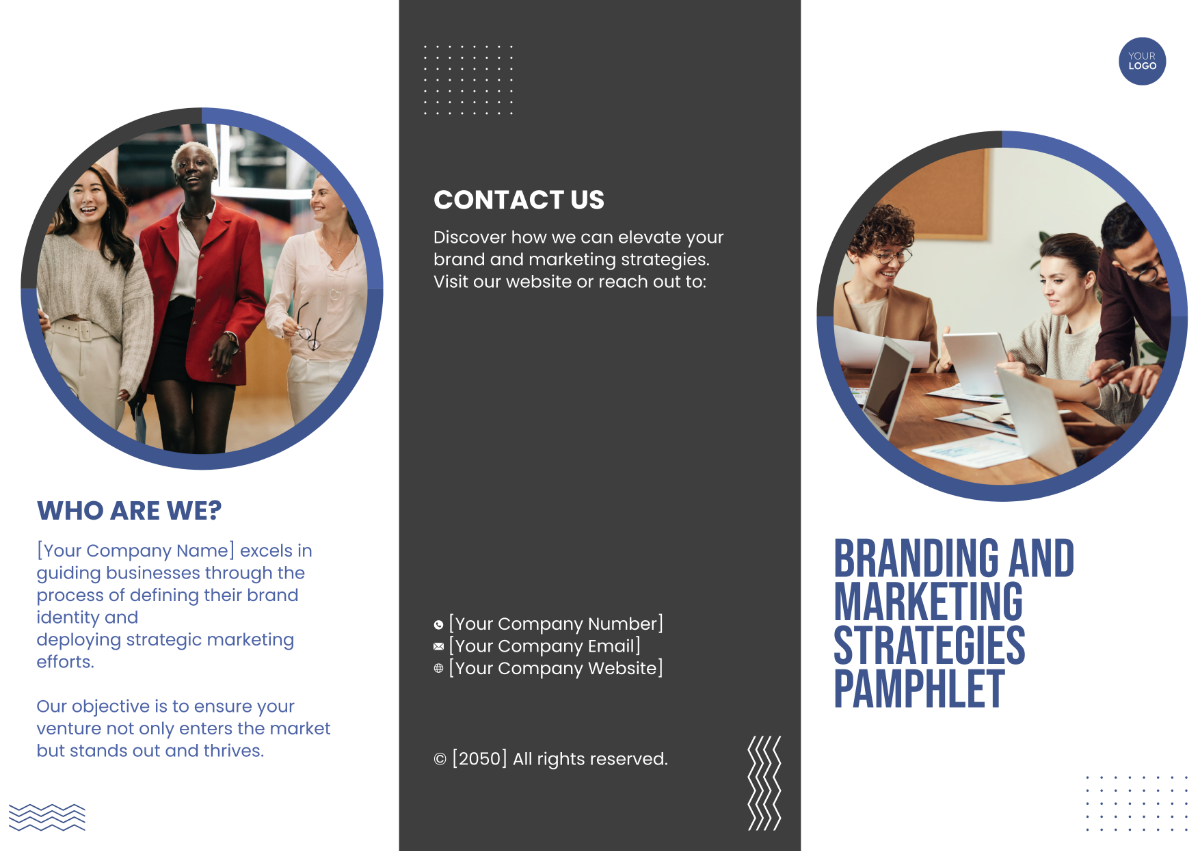 Branding and Marketing Strategies Pamphlet Template