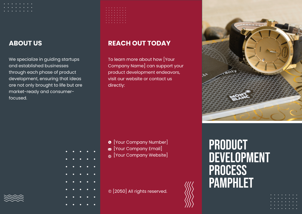 Product Development Process Pamphlet Template