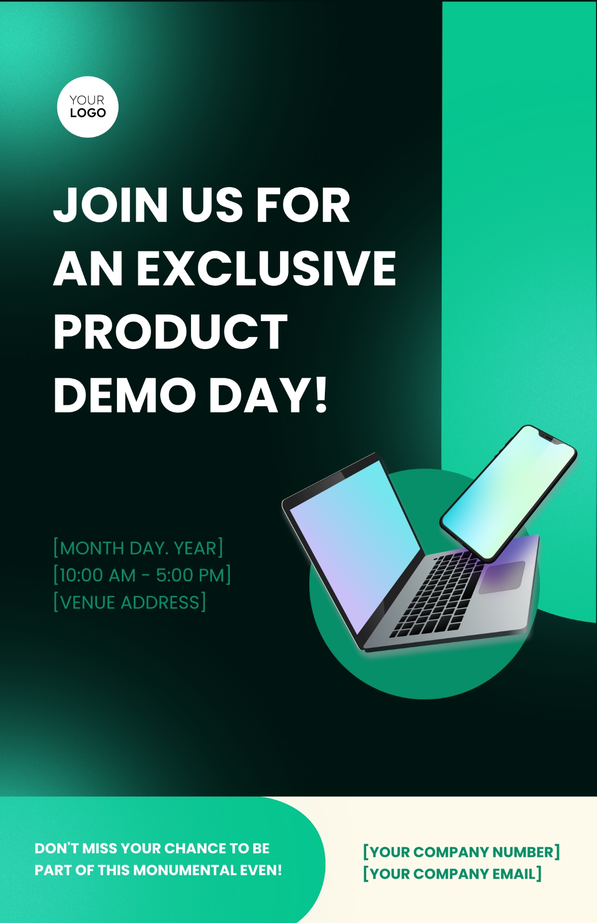 Product Demo Day Poster Template