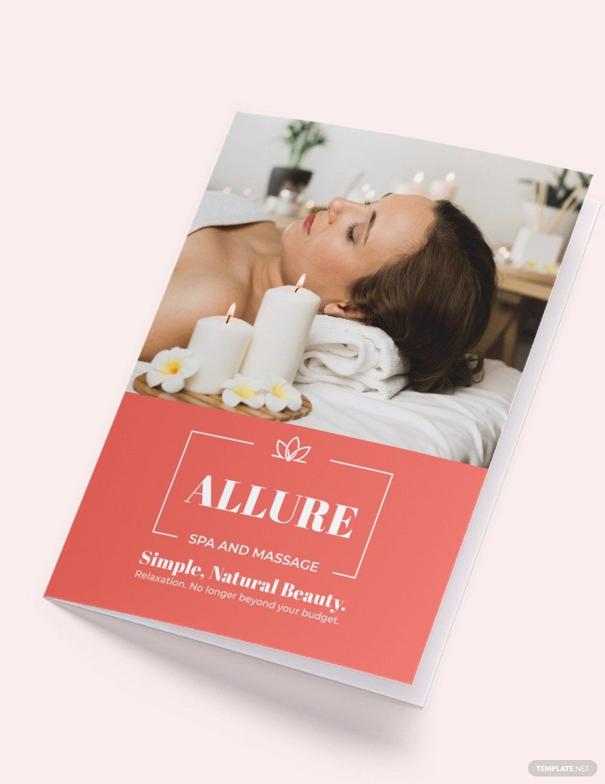 Spa Massage Bi-Fold Brochure Template