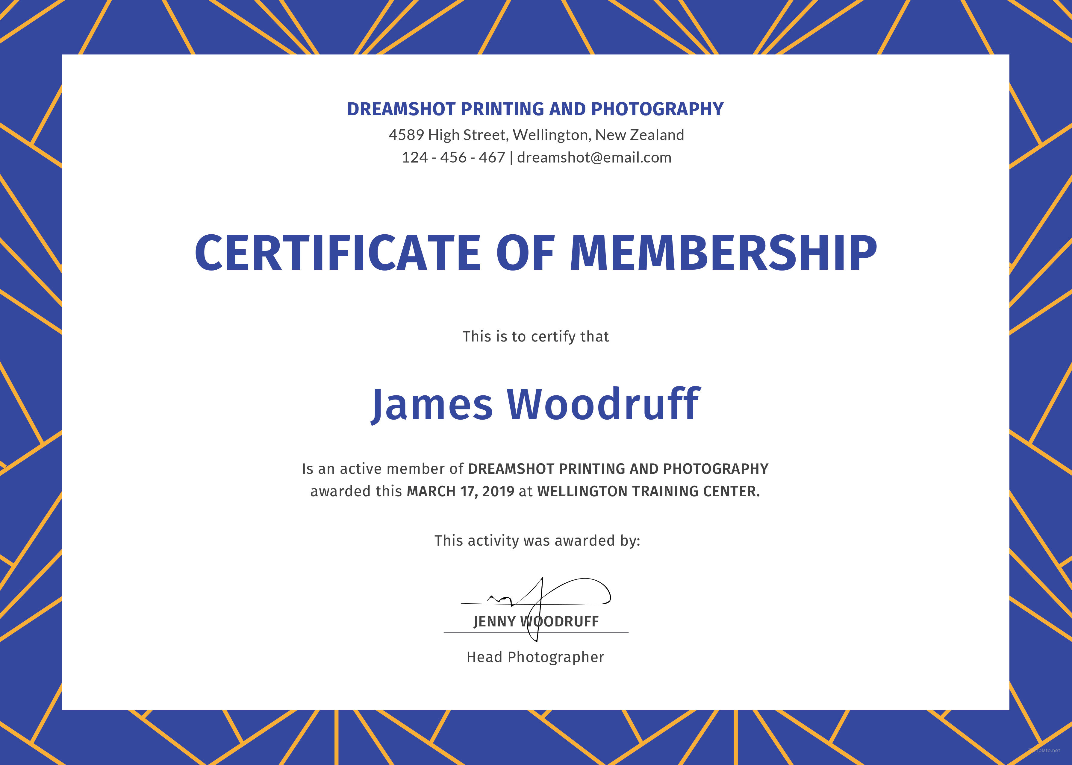 Free Membership Certificate Template In Psd Ms Word Publisher